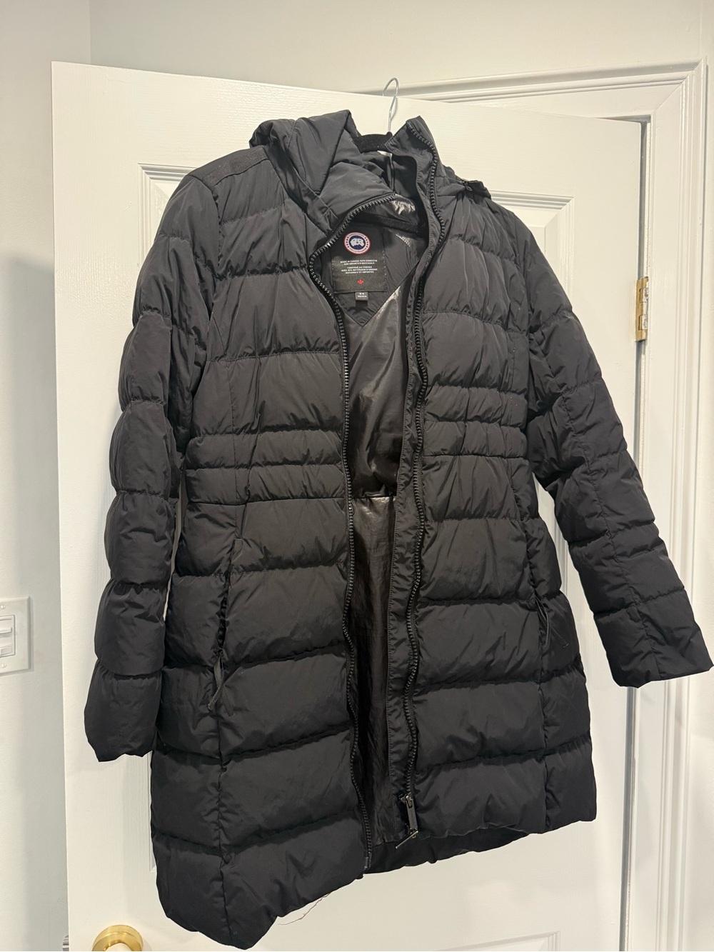 Canada Goose Black Quilted Hooded Puffer Jacket